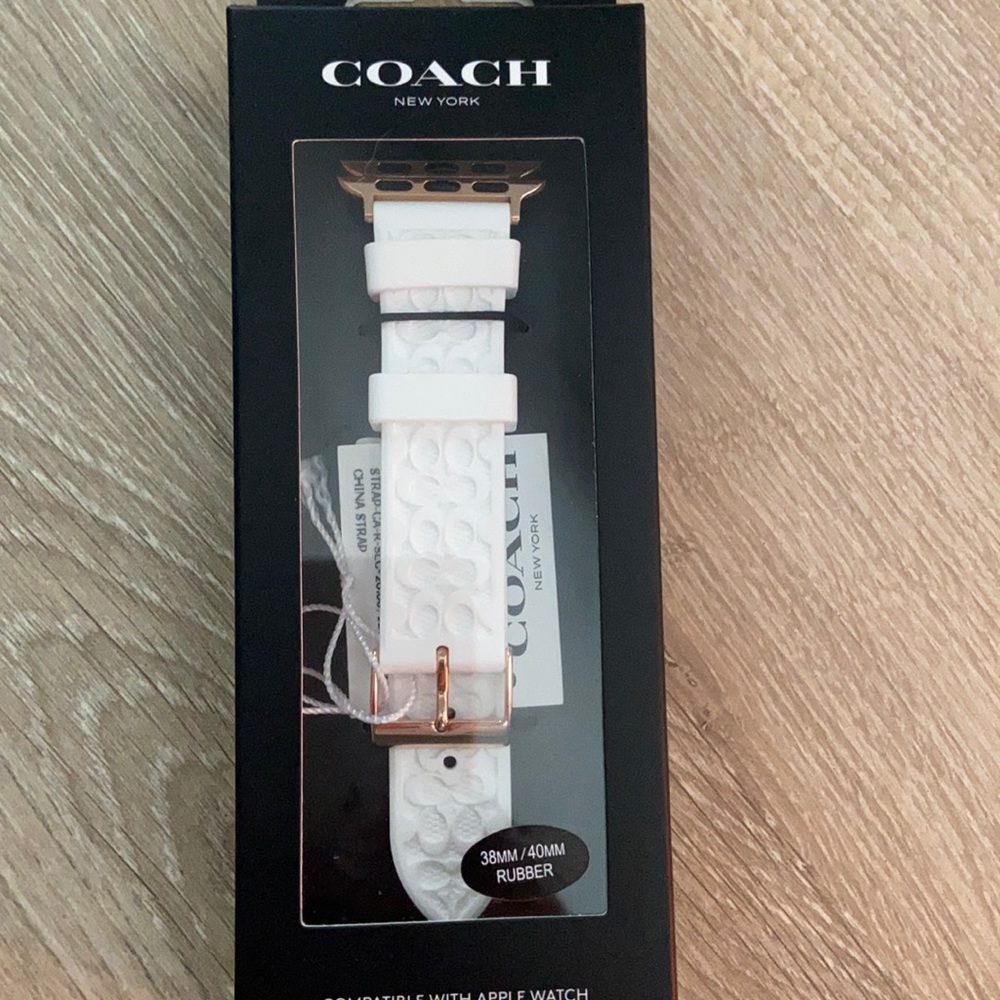 Coach White Rubber 38/40mm Apple Watch Band